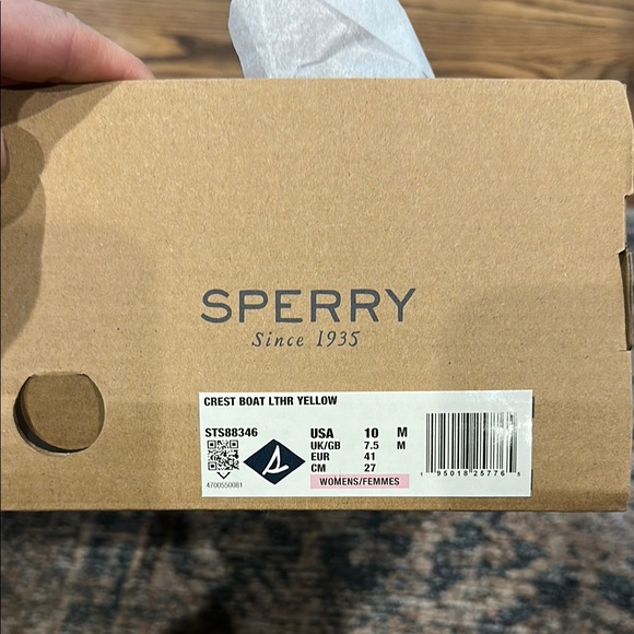 Butter Yellow Sperry Boat Shoes Size 10 - Picture 2 of 4